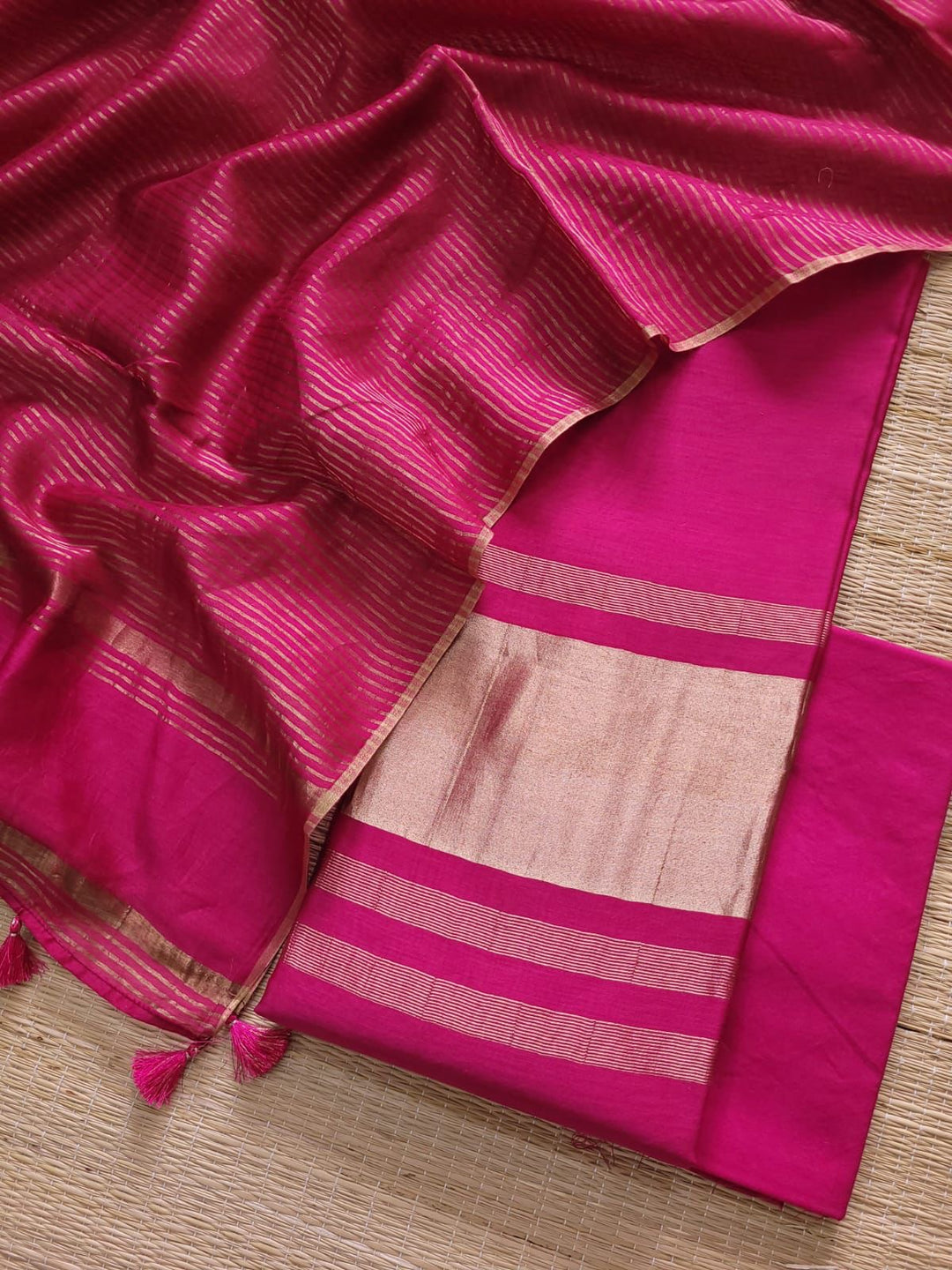 SUHANI-PINK Banarasi pure silk chanderi suit