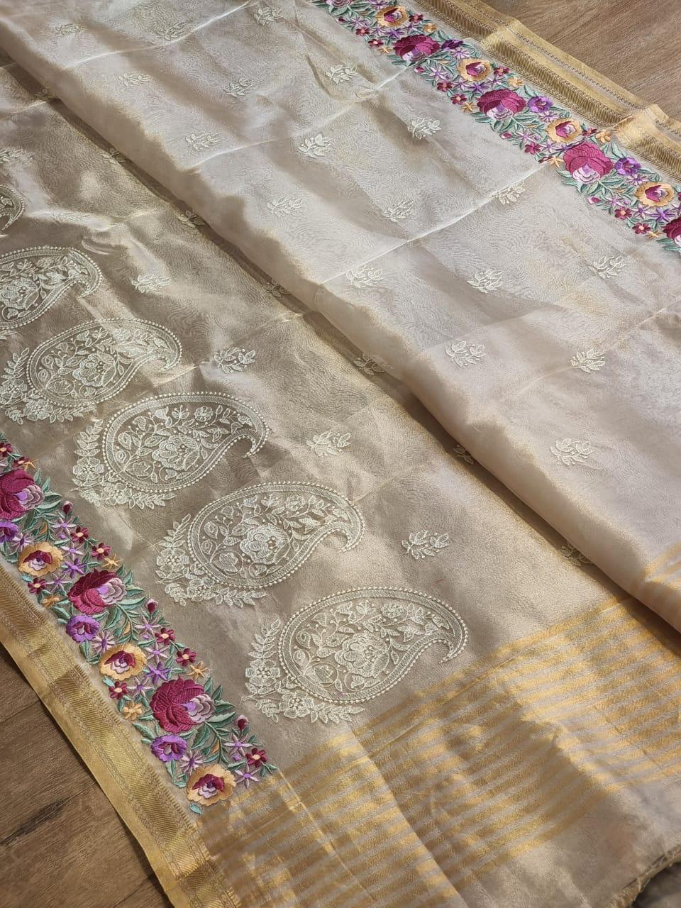 GULBAHAR-GOLD saree and pallu