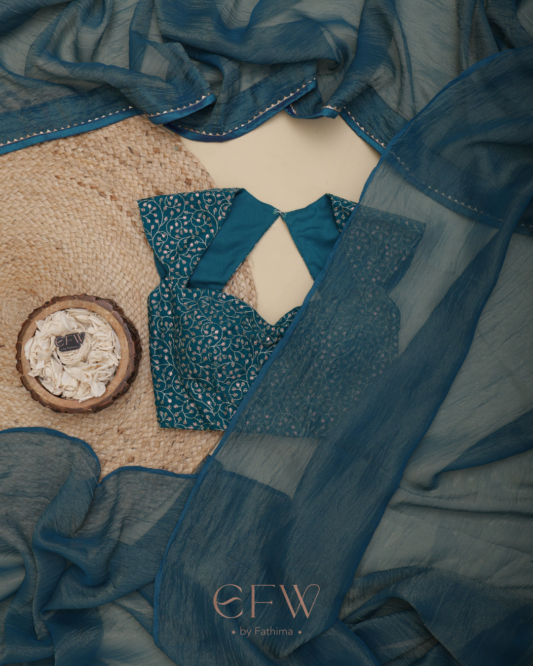 PHULJHARI TEAL SPARK - LUXE EDIT