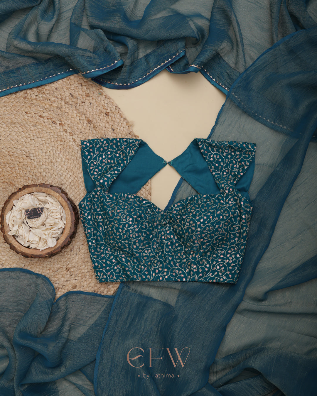 PHULJHARI TEAL SPARK - LUXE EDIT