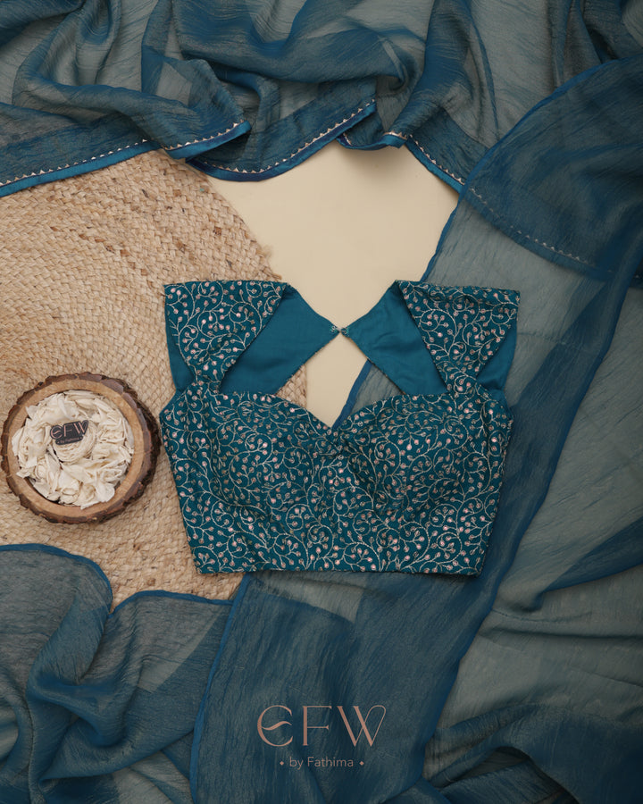 PHULJHARI TEAL SPARK - LUXE EDIT