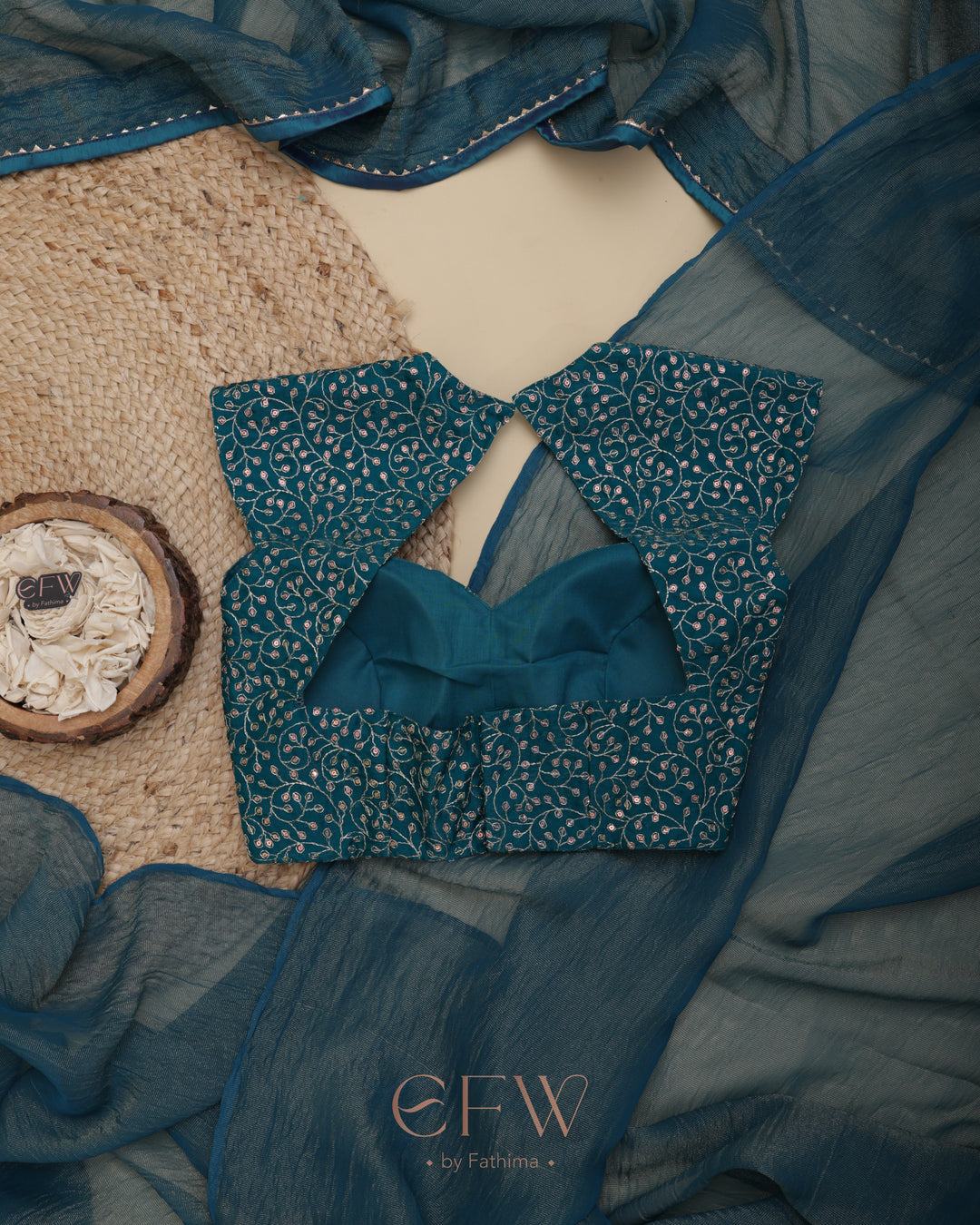 PHULJHARI TEAL SPARK - LUXE EDIT