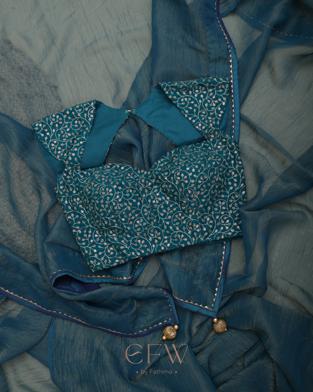 PHULJHARI TEAL SPARK - LUXE EDIT