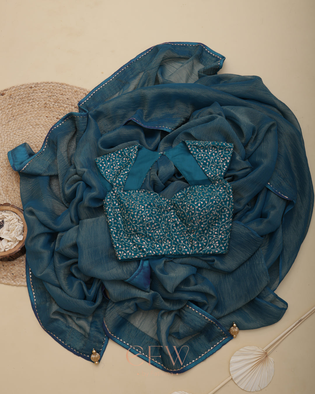 PHULJHARI TEAL SPARK - LUXE EDIT