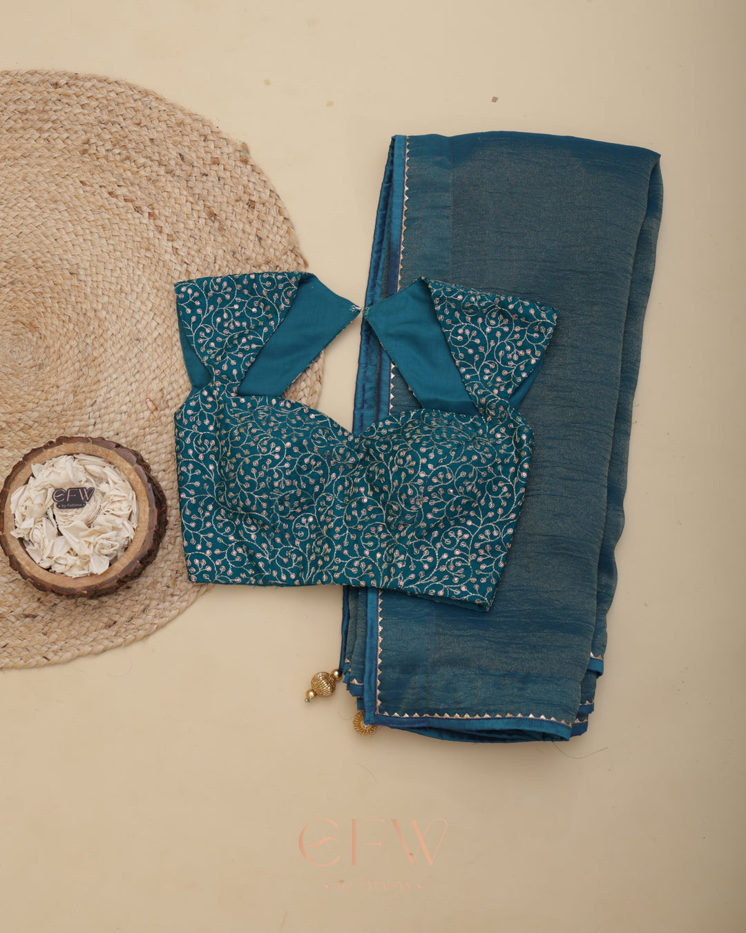 PHULJHARI TEAL SPARK - LUXE EDIT