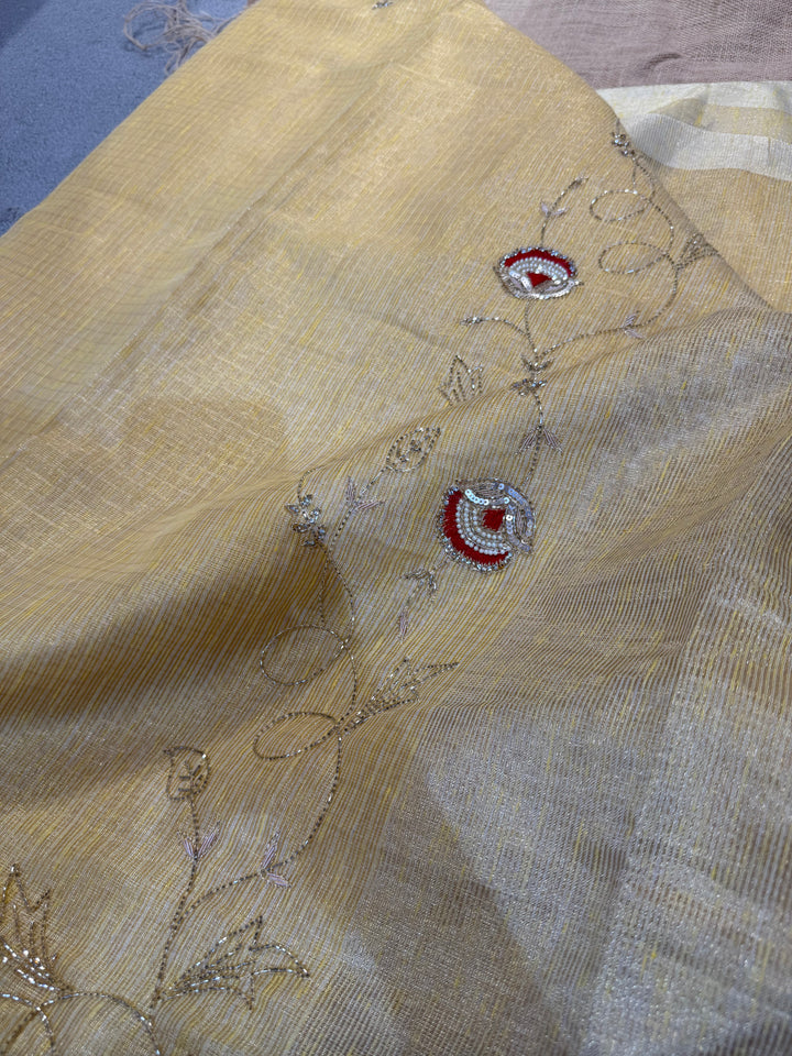 FAHIDA-TISSUE LINEN HANDWORK