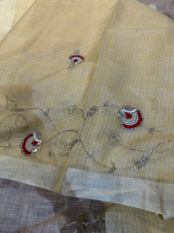 FAHIDA-TISSUE LINEN HANDWORK