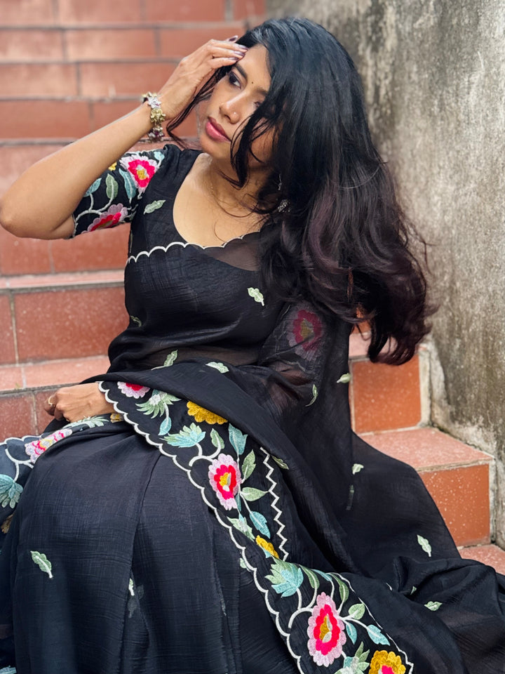 Almost Midnight saree