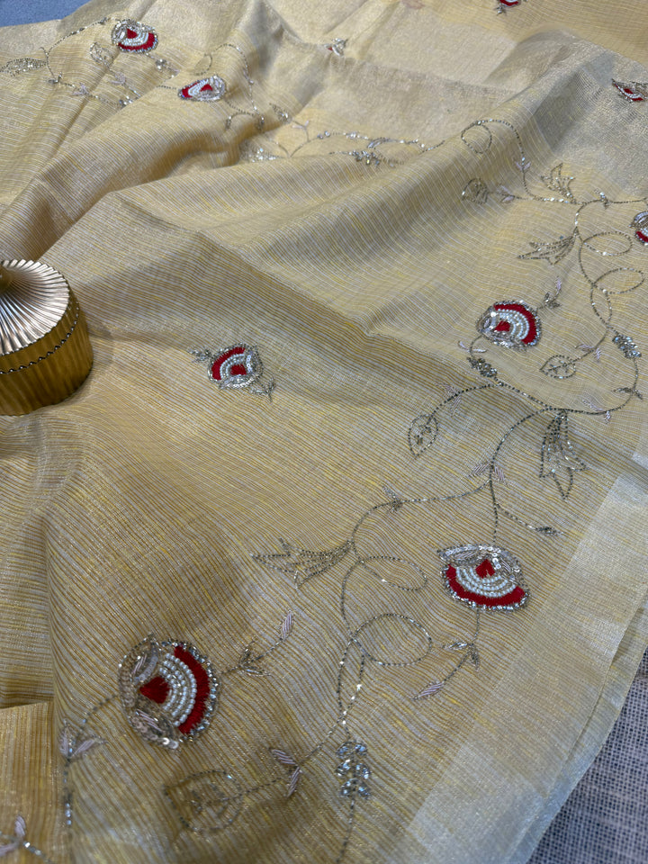 FAHIDA-TISSUE LINEN HANDWORK
