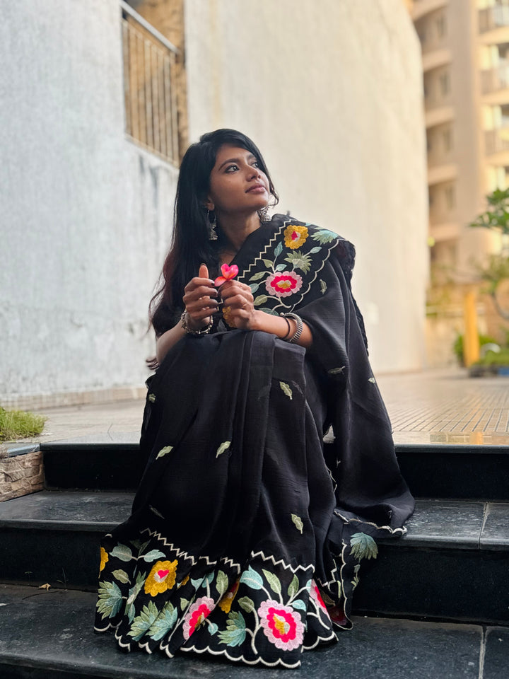 Almost Midnight saree