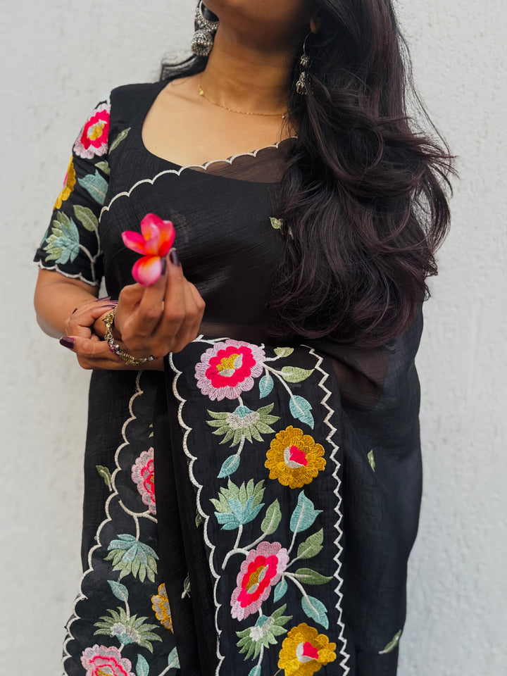 Almost Midnight saree