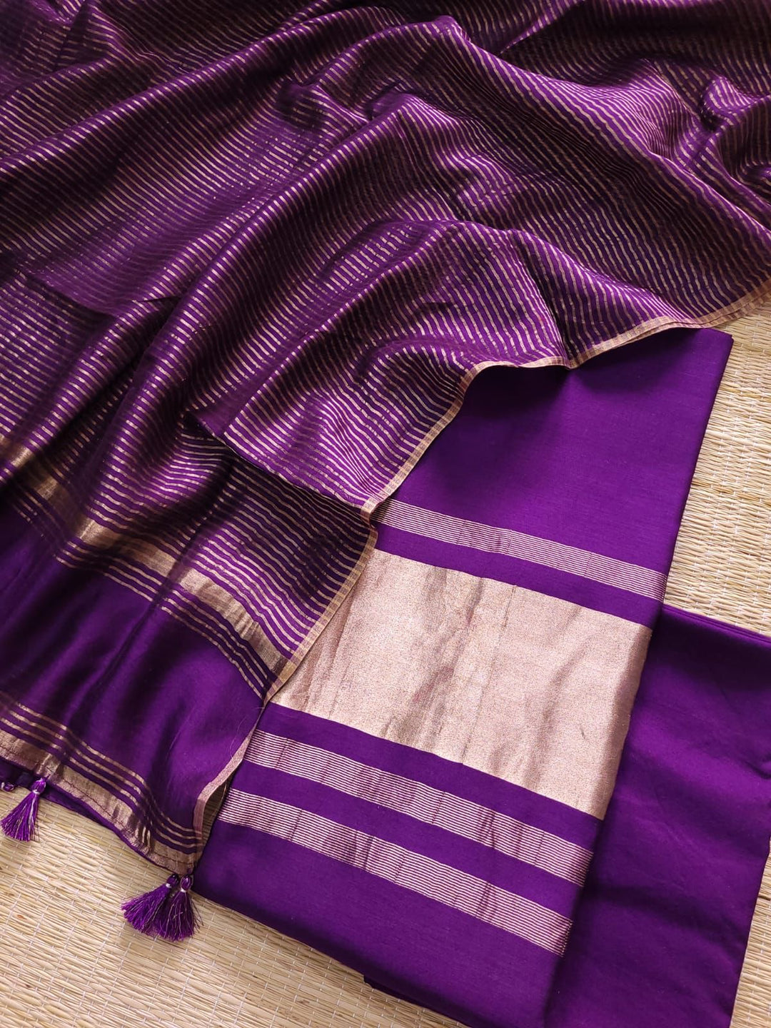 SUHANI-PURPLE Banarasi pure silk chanderi suit