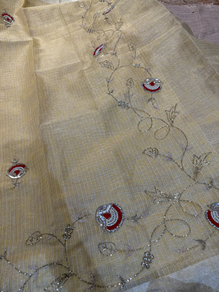 FAHIDA-TISSUE LINEN HANDWORK