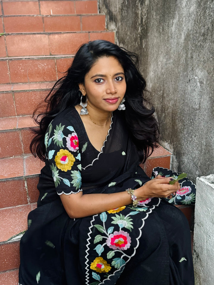 Almost Midnight saree