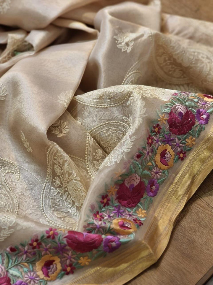 GULBAHAR-GOLD Parsi floral border