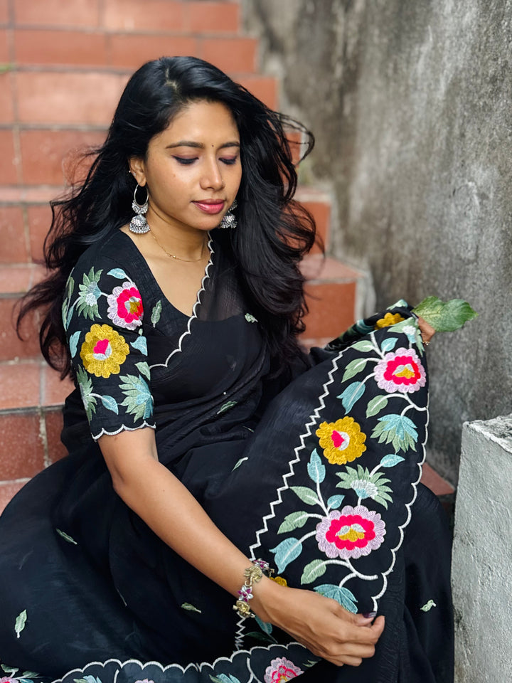 Almost Midnight saree