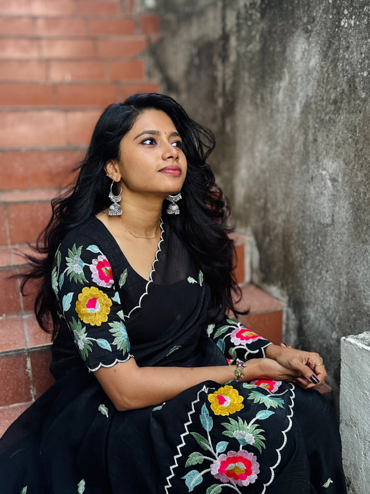 Almost Midnight saree