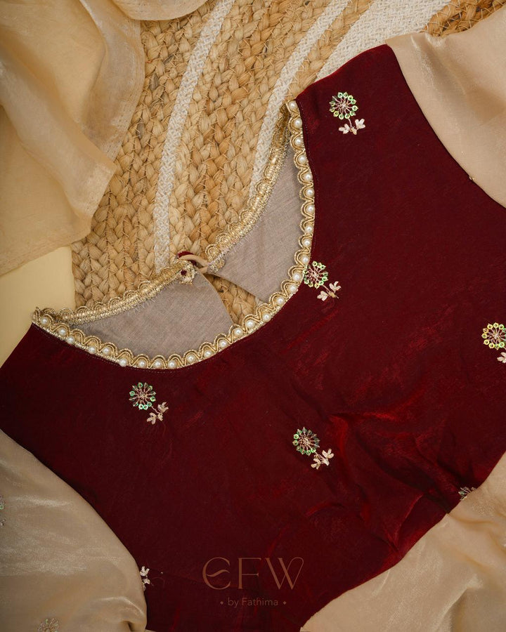 ZAHIRA-GOLD MAROON