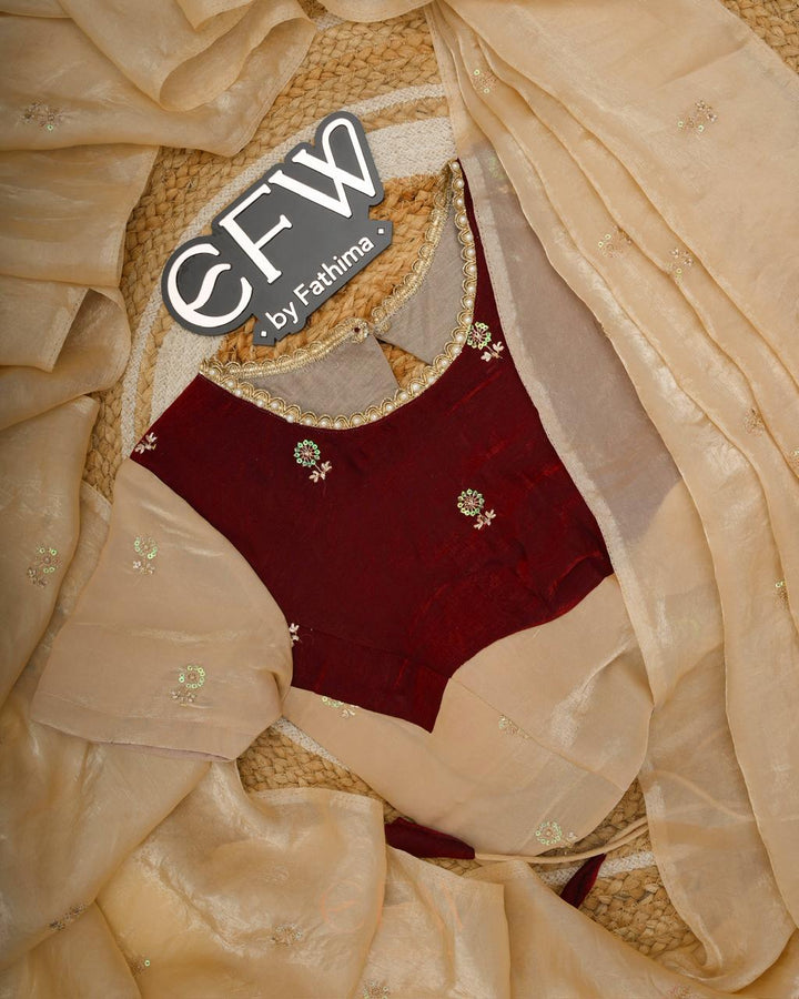 ZAHIRA-GOLD MAROON