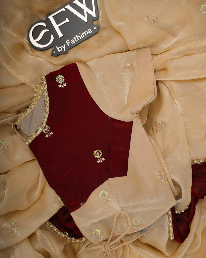 ZAHIRA-GOLD MAROON