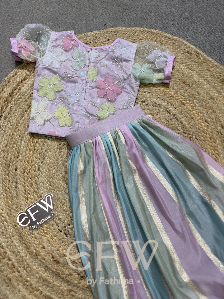 Twirly Petals kids banarasi lehenga set by EFW